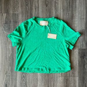 Green Terry Araminta James shirt NWT